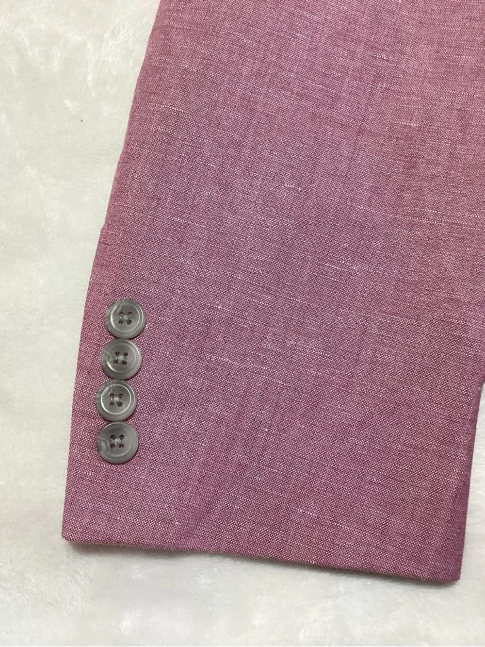 Men’s Perry Ellis Linen Blend Portfolio Slim Fit Dusty Pink Blazer Jacket 44L